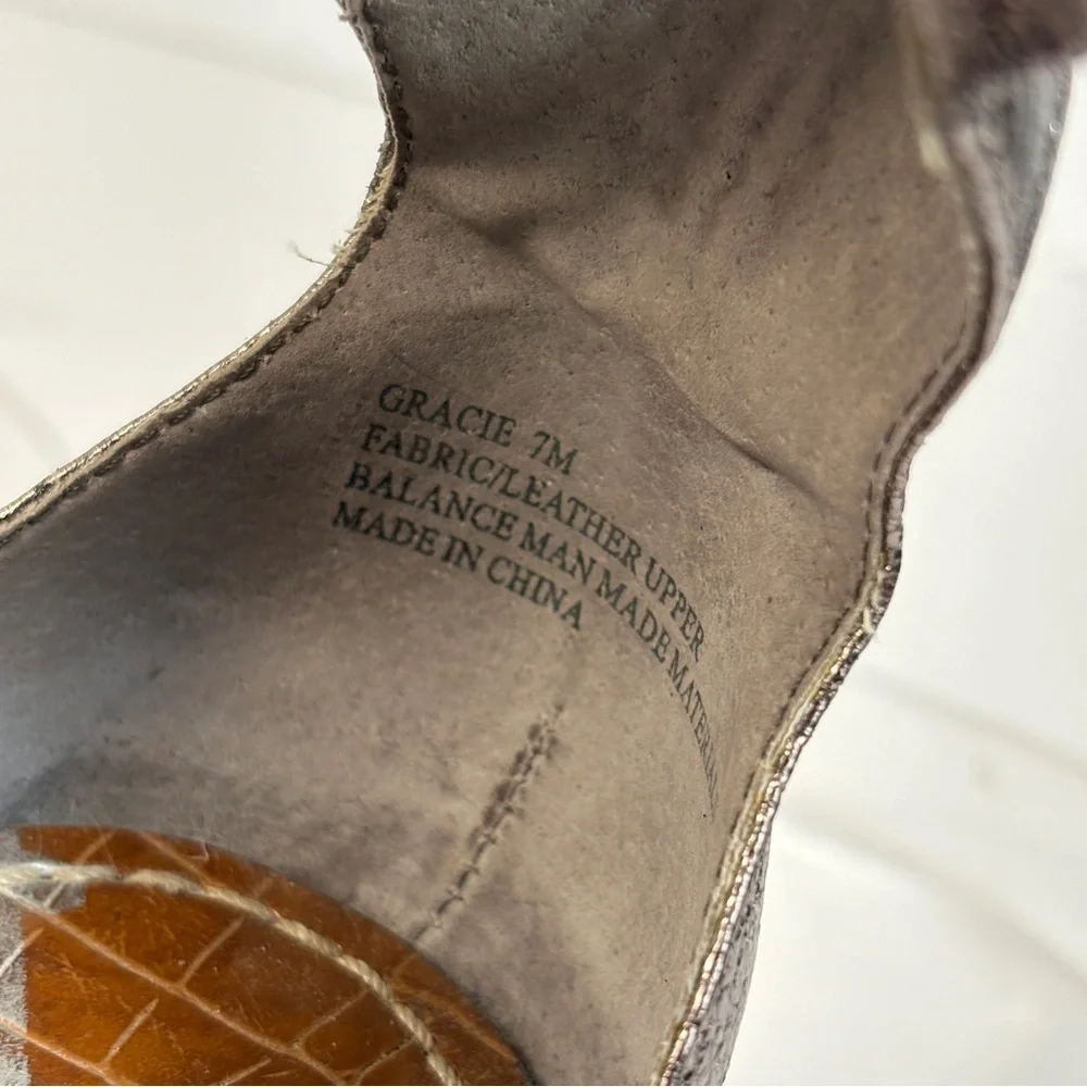 Sam Edelman Blue Tie-Front Sandals with Metallic Ankle Wrap - Picture 4 of 4